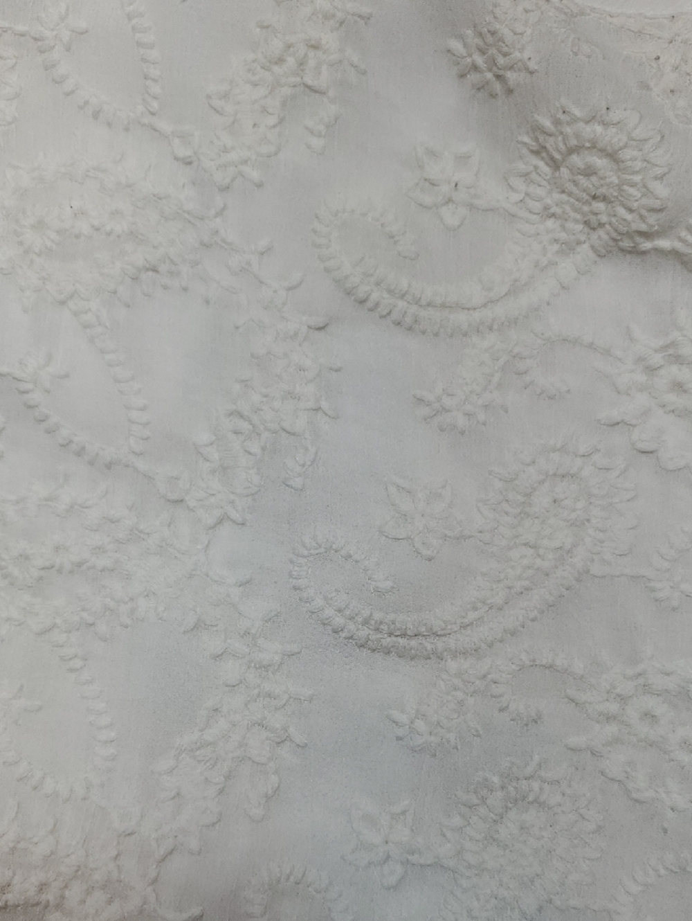 Maurices White Semi-Sheer Flowy Embroidered Strappy Tank Top Women's Size 1 - Picture 7 of 10